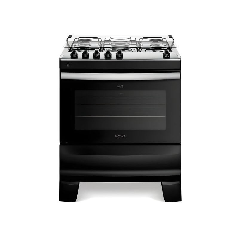 Fogao Atlas com Mesa de Inox Agile 5 Bocas com Acendimento Automatico Preto-674673df-5ecb-4d2f-b6d1-ee52ac19c7c3