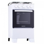 Fogão Atlas com Mesa de Inox Coliseum Plus 4 Bocas com Acendimento Manual Branco