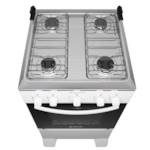 Fogão Atlas com Mesa de Inox Coliseum Plus 4 Bocas com Acendimento Manual Branco