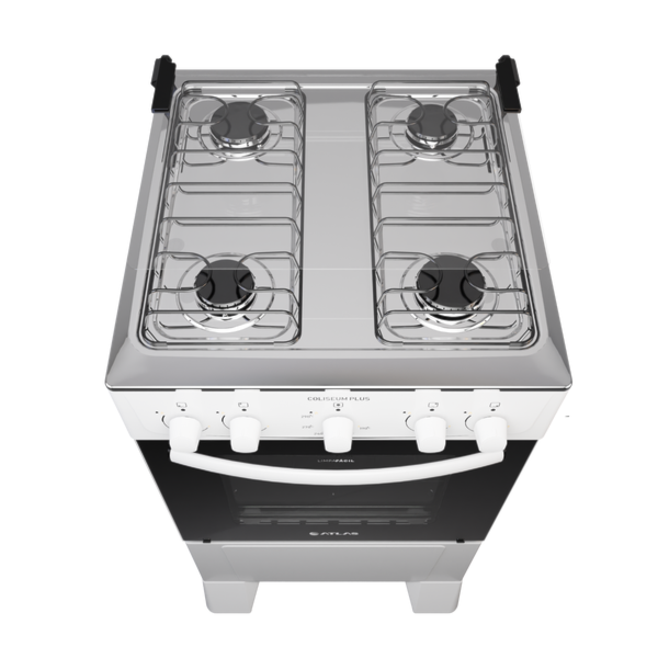 Fogão Atlas com Mesa de Inox Coliseum Plus 4 Bocas com Acendimento Manual Branco-5d5b644d-5b77-4f0a-a7bc-73f5b47a9e89