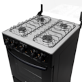 Fogao Atlas com Mesa de Inox Coliseum Plus 4 Bocas com Acendimento Manual Preto-0d4140b9-db79-49b5-a6a2-91de66699738
