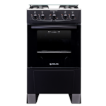 Fogao Atlas com Mesa de Inox Coliseum Plus 4 Bocas com Acendimento Manual Preto