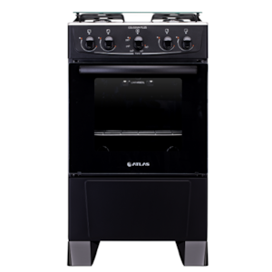 Fogao Atlas com Mesa de Inox Coliseum Plus 4 Bocas com Acendimento Manual Preto