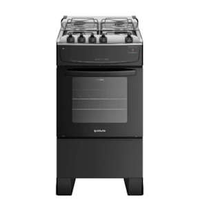 Fogao Atlas com Mesa de Inox Monaco Top 4 Bocas Acendimento Automatico Preto