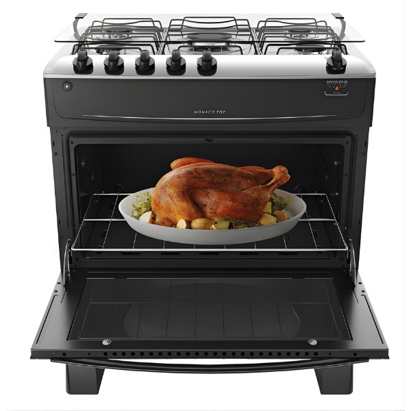 Fogao Atlas com Mesa de Inox Monaco Top 5 Bocas com Acendimento Automatico Preto-332c84ec-8dae-4a50-9044-5195eb15ab38