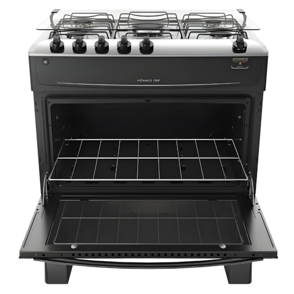 Fogao Atlas com Mesa de Inox Monaco Top 5 Bocas com Acendimento Automatico Preto-c8337f61-5742-4566-90c8-e4511c2c87be