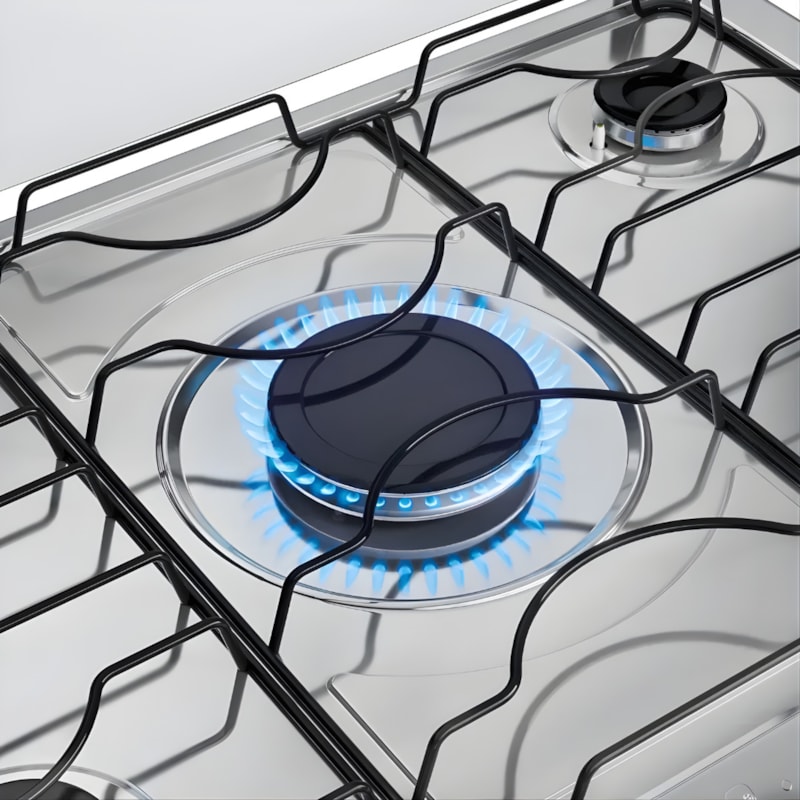 Fogao Atlas com Mesa de Inox Monaco Top 5 Bocas com Acendimento Automatico Preto-213818bb-a833-47ac-9450-6728a27c7966