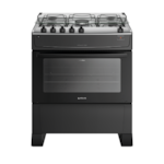 Fogao Atlas com Mesa de Inox Monaco Top 5 Bocas com Acendimento Automatico Preto