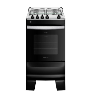 Fogao Atlas Mesa de Inox Agile 4 Bocas Acendimento Automatico Preto