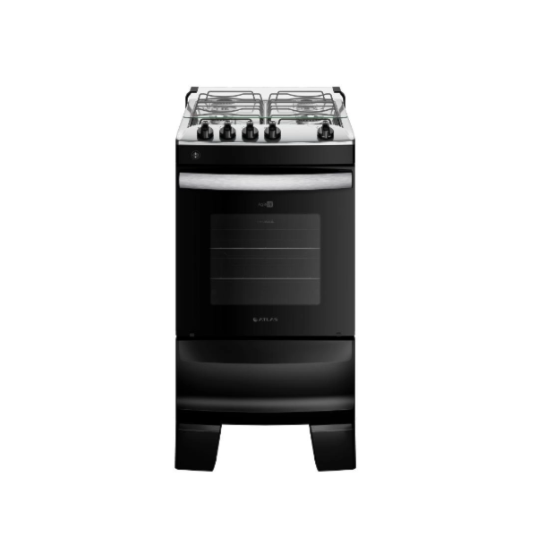 Fogao Atlas Mesa de Inox Agile 4 Bocas Acendimento Automatico Preto-d3ba00fd-b5f2-4110-a79f-835de7b93dff