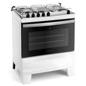 Fogao Atlas Mesa de Inox Agile com 5 Bocas Acendimento Automatico Branco