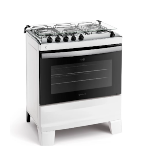 Fogao Atlas Mesa de Inox Agile com 5 Bocas Acendimento Automatico Branco
