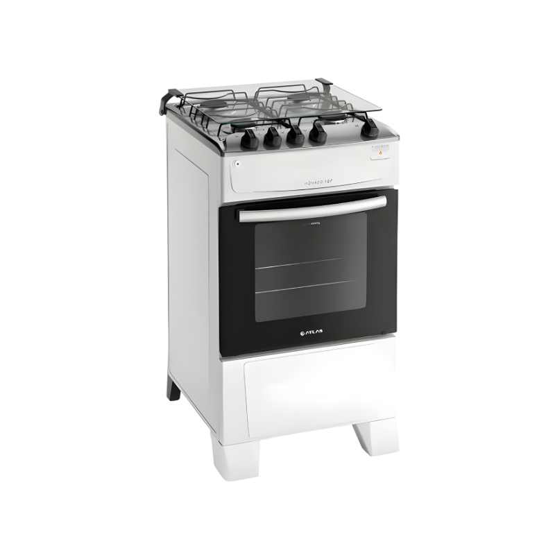 Fogao Atlas Mesa de Inox Monaco Top 4 Bocas Acentimento Automatico Branco-ff474049-8cd0-4232-be91-89eef7a50411