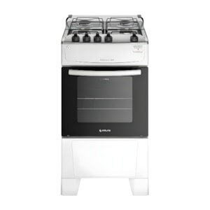 Fogao Atlas Mesa de Inox Monaco Top 4 Bocas Acentimento Automatico Branco