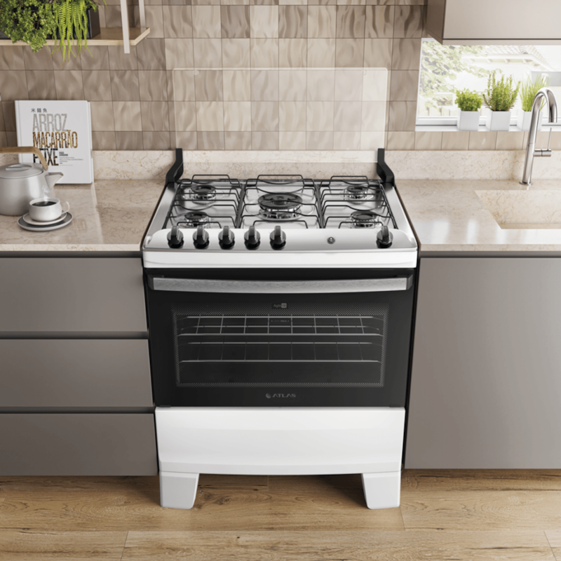 Fogao Atlas Mesa Inox Agile 5 Bocas Acendimento Automatico Branco-3222c0c2-be30-4acc-9ca5-6896e7c22cbb