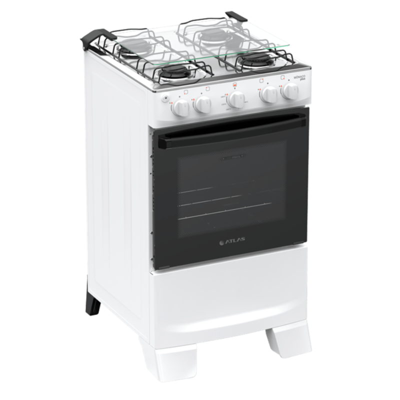 Fogao Atlas Mesa Inox Monaco PLUS 4 Bocas Acendimento Automatico Branco-e162628b-c524-411f-895c-32c579d2eaa7