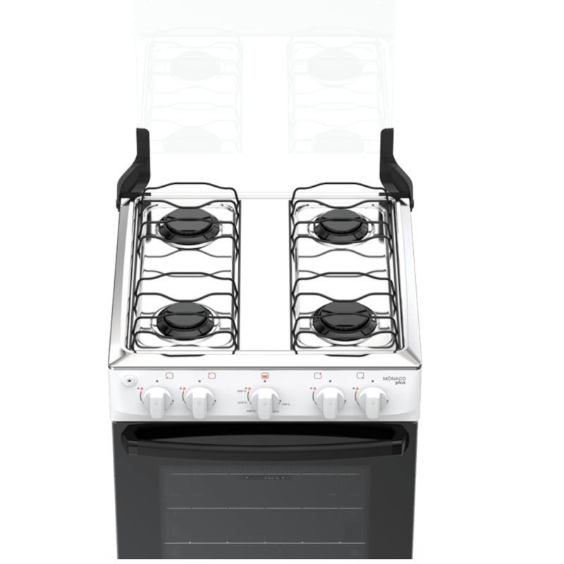 Fogao Atlas Mesa Inox Monaco PLUS 4 Bocas Acendimento Automatico Branco-362a4ef4-7766-4015-b088-7de04a0a9ba1