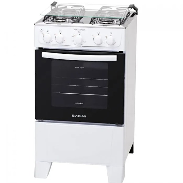 Fogao Atlas Mesa Inox Monaco Plus 4 Bocas com Acendimento Automatico Branco-c4901ab4-2e9a-4896-99c1-6e56095991a6
