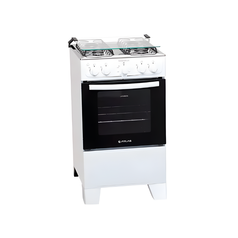 Fogao Atlas Mesa Inox Monaco Plus 4 Bocas com Acendimento Automatico Branco-4f10c7d6-955e-4a33-9ba6-6fbfdad6bab5