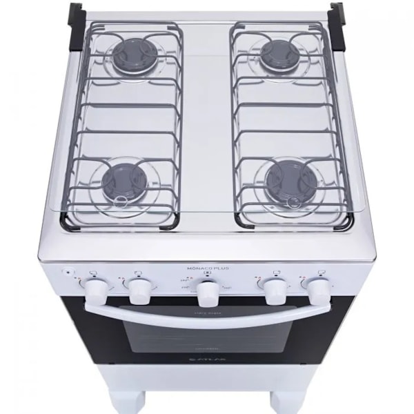 Fogao Atlas Mesa Inox Monaco Plus 4 Bocas com Acendimento Automatico Branco-703de0c7-a07f-41b0-b76c-d19c6859d010