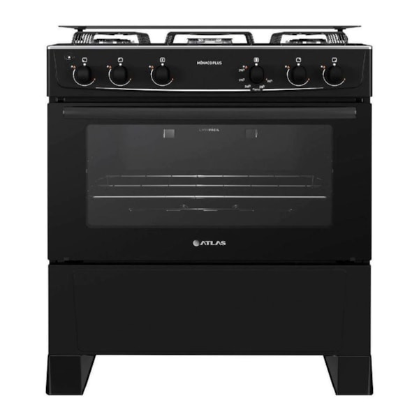 Fogao Atlas Mesa Inox Monaco Plus 5 Bocas Acendimento Automatico Preto-ceb2c36d-c106-4d19-80e1-1fda681917a1