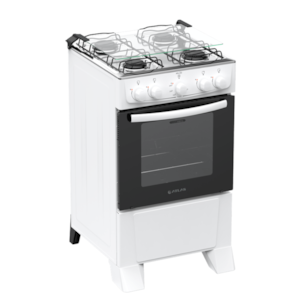 Fogão Atlas Milão 4 Bocas Mesa Inox Acendimento Manual Branco