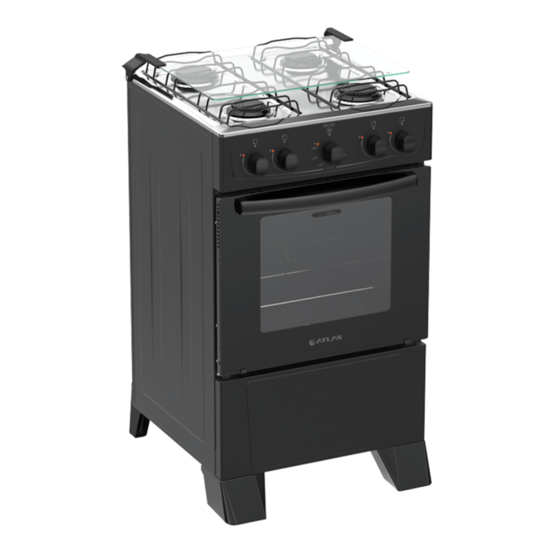 Fogão Atlas Milão 4 Bocas Mesa Inox Acendimento Manual Preto-404a100c-35d4-4e4f-a15e-3759dc3d8be7