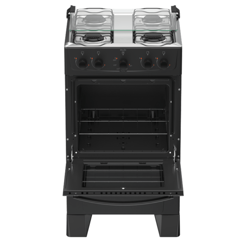 Fogão Atlas Milão 4 Bocas Mesa Inox Acendimento Manual Preto-716df3ce-79f8-4586-b9ee-cfba46b6c7de