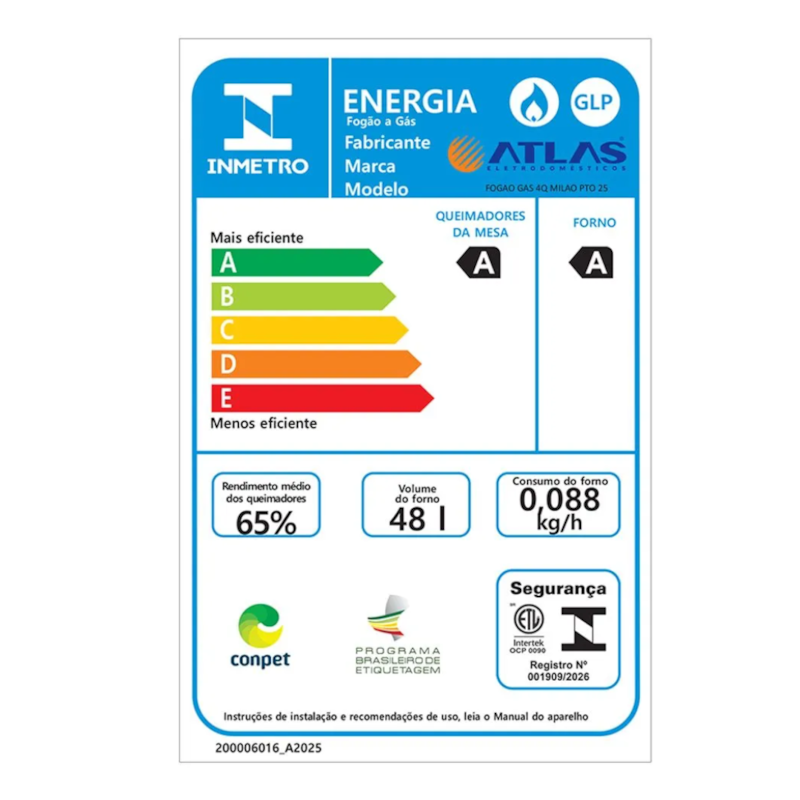 Fogão Atlas Milão 4 Bocas Mesa Inox Acendimento Manual Preto-1036304e-f589-4cf5-80ea-d1f6bf142fff