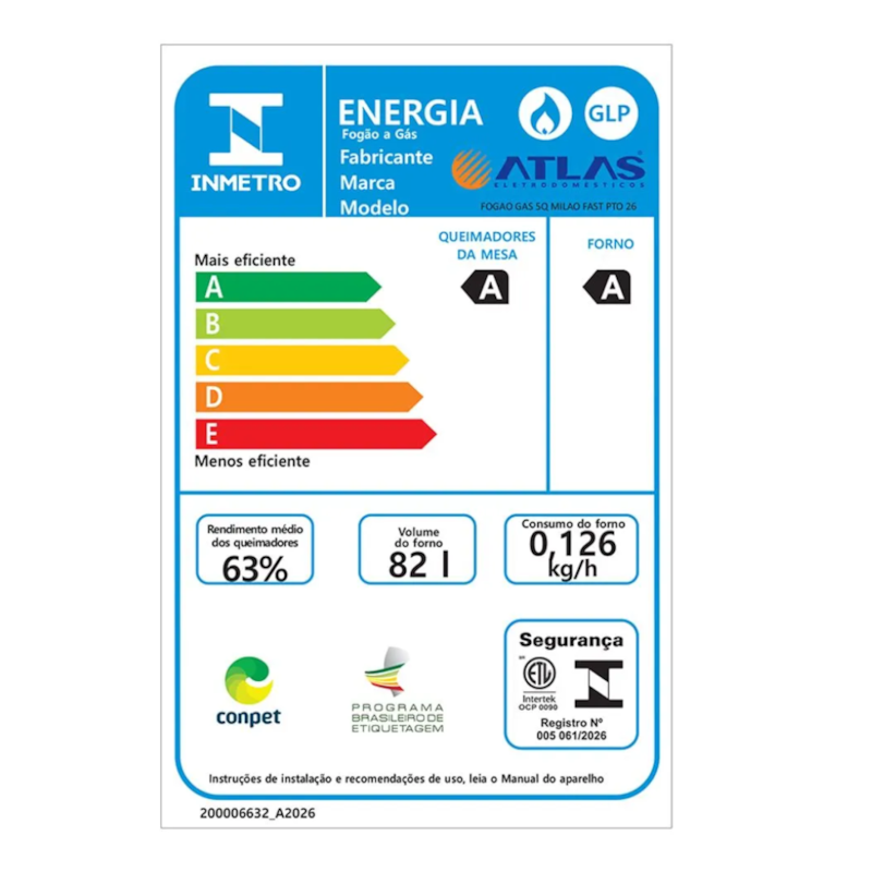 Fogão Atlas Milão Fast 5 Bocas Mesa Inox Acendimento Automático Bivolt Preto-f9f023a2-28d1-428a-8721-2c82c2804bf7