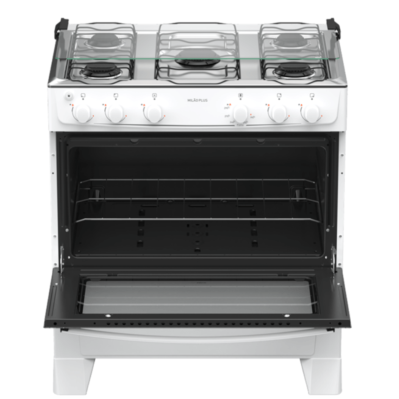 Fogão Atlas Milão Plus 5 Bocas Mesa Inox Acendimento Automático Bivolt Branco-0644ba7e-0812-47ce-8089-248ed57e6a99