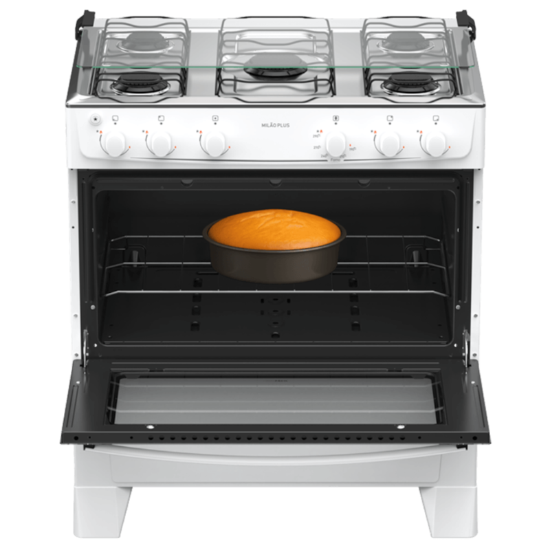 Fogão Atlas Milão Plus 5 Bocas Mesa Inox Acendimento Automático Bivolt Branco-050d981f-962b-4371-b700-58ed4049f32b