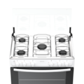 Fogão Atlas Milão Plus 5 Bocas Mesa Inox Acendimento Automático Bivolt Branco-60a400f0-31ef-440c-9c2b-e2eae22caa43