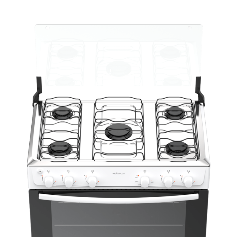 Fogão Atlas Milão Plus 5 Bocas Mesa Inox Acendimento Automático Bivolt Branco-7b372a65-9064-479b-9f2c-3a0c87c25c32
