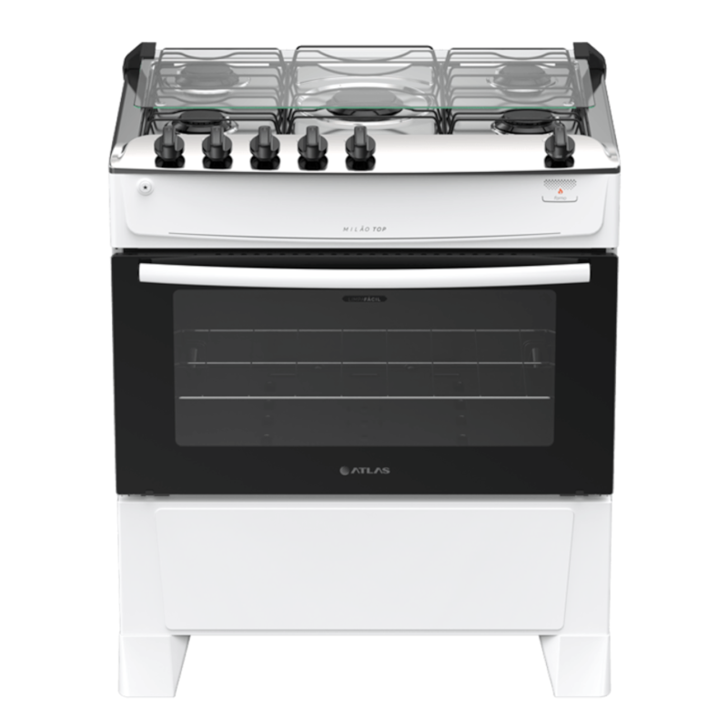 Fogão Atlas Milão Top 5 Bocas Mesa Inox Acendimento Automático Bivolt Branco-02aa8d05-0a94-4efe-b5ac-bb3d7848debe