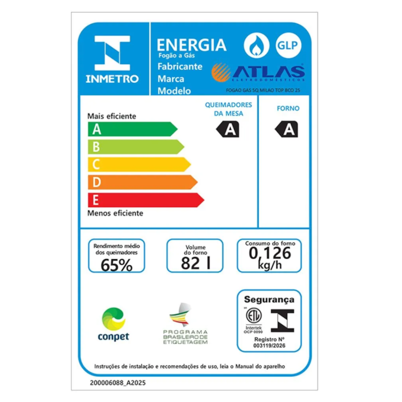Fogão Atlas Milão Top 5 Bocas Mesa Inox Acendimento Automático Bivolt Branco-ea14fc49-9286-4aa1-b8fd-e196a7459f5d