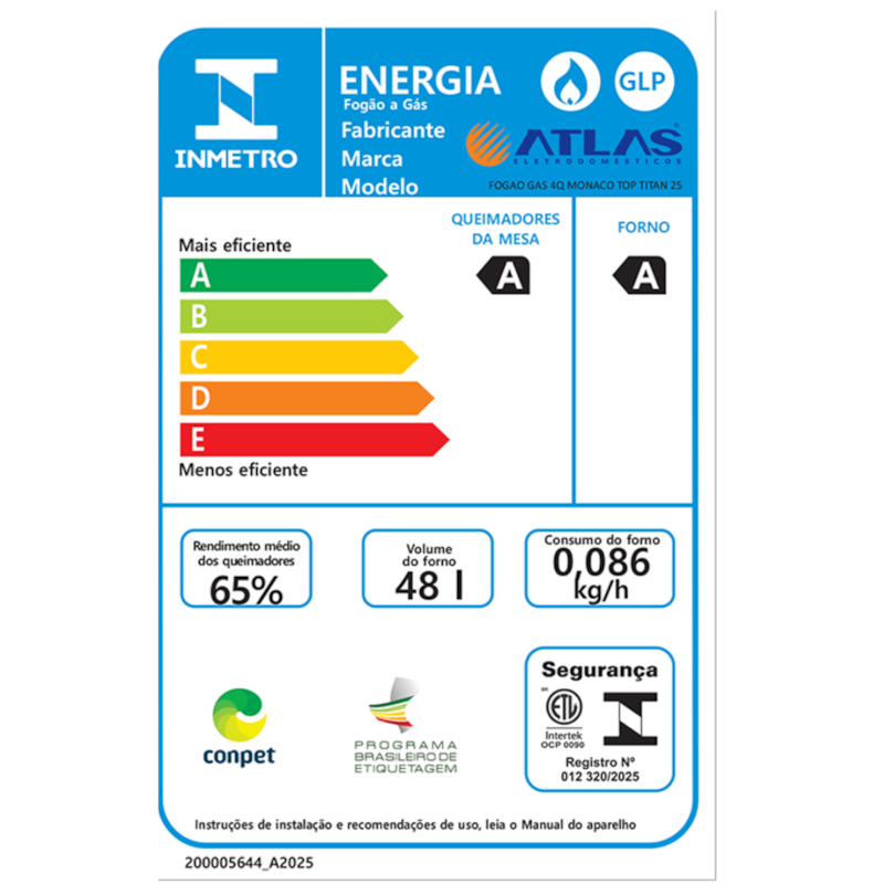 Fogao Atlas Monaco 4 Bocas Top Titan-bfce72be-d6cc-4fcc-9353-31f4b92433b2