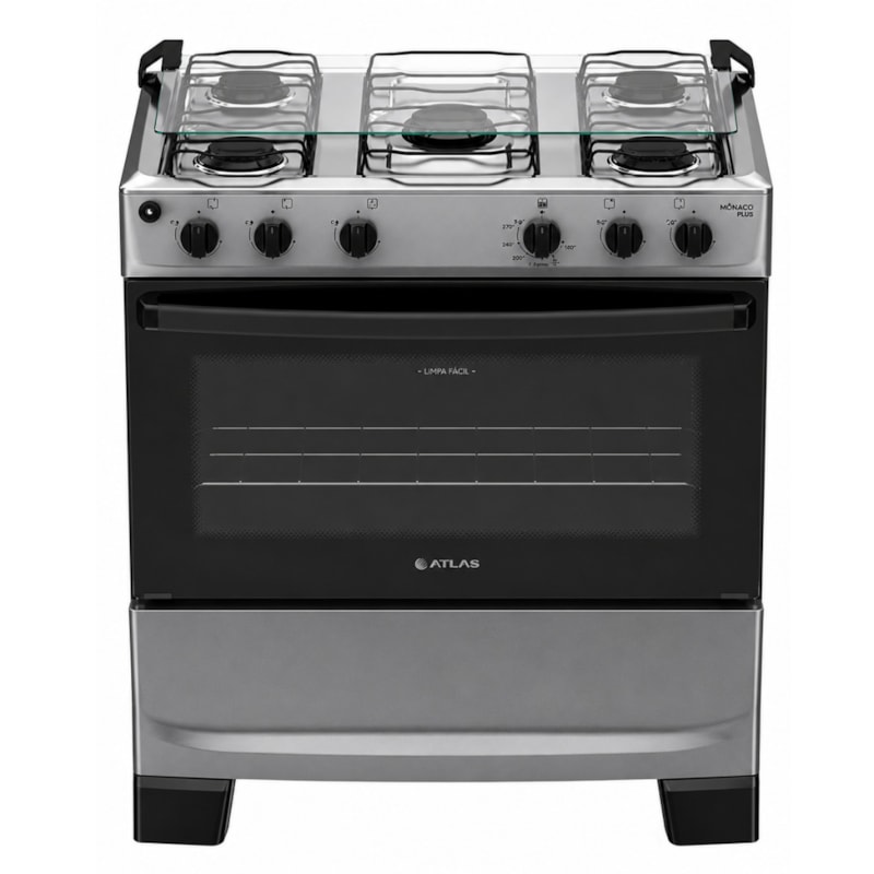 Fogão Atlas Mônaco Plus 5 Bocas Titan-68056709-a383-4467-b857-f37ee59267cb