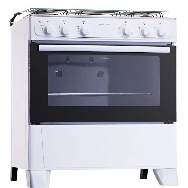 Fogao Atlas Monaco Plus Gas com Mesa Inox 5 Bocas Acendimento Automatico Branco-4105f820-d620-4000-a4e7-8e297bfecad2