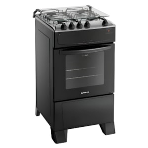 Fogão Atlas Mônaco Top 4 Bocas Inox Preto