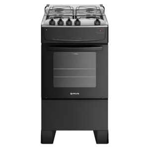 Fogão Atlas Mônaco Top 4 Bocas Inox Preto