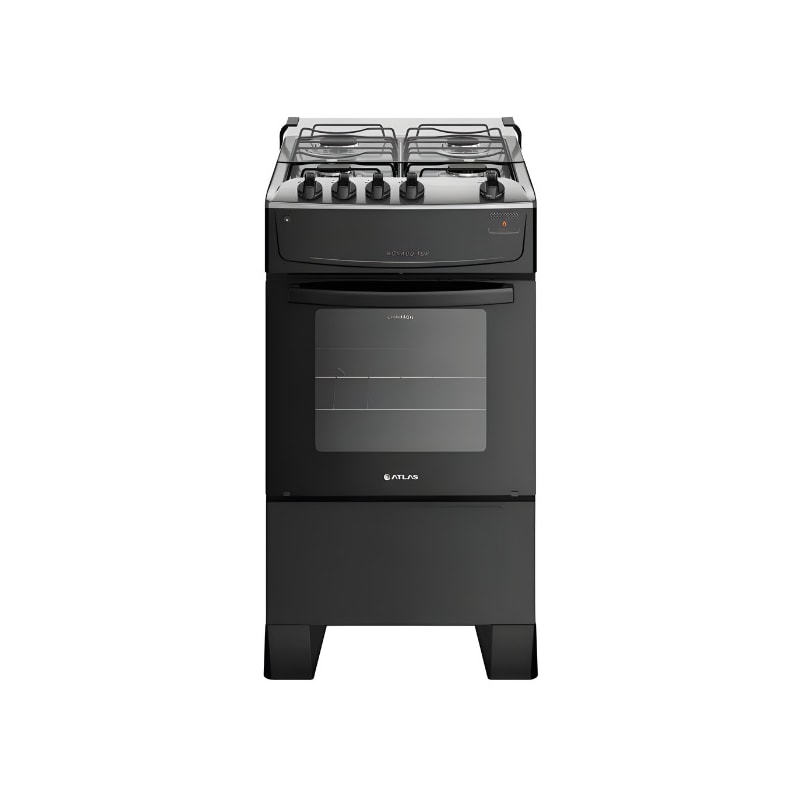 Fogão Atlas Mônaco Top 4 Bocas Inox Preto-6ef669a3-1d1c-479c-8cb9-2758d72d814a