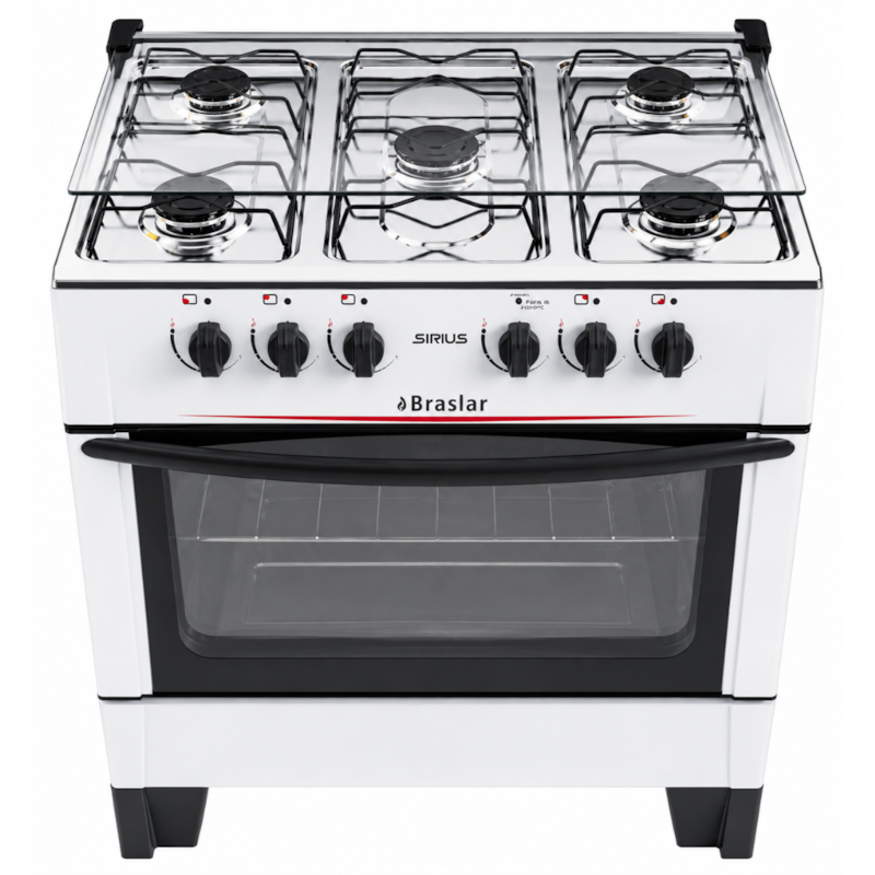 Fogao Braslar com Mesa de Inox Sirius 5 Bocas Branco-4b568477-7e7c-4c07-bad0-3a09813e7b16
