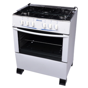 Fogao Braslar com Mesa de Inox Sirius Plus 5 Bocas Branco