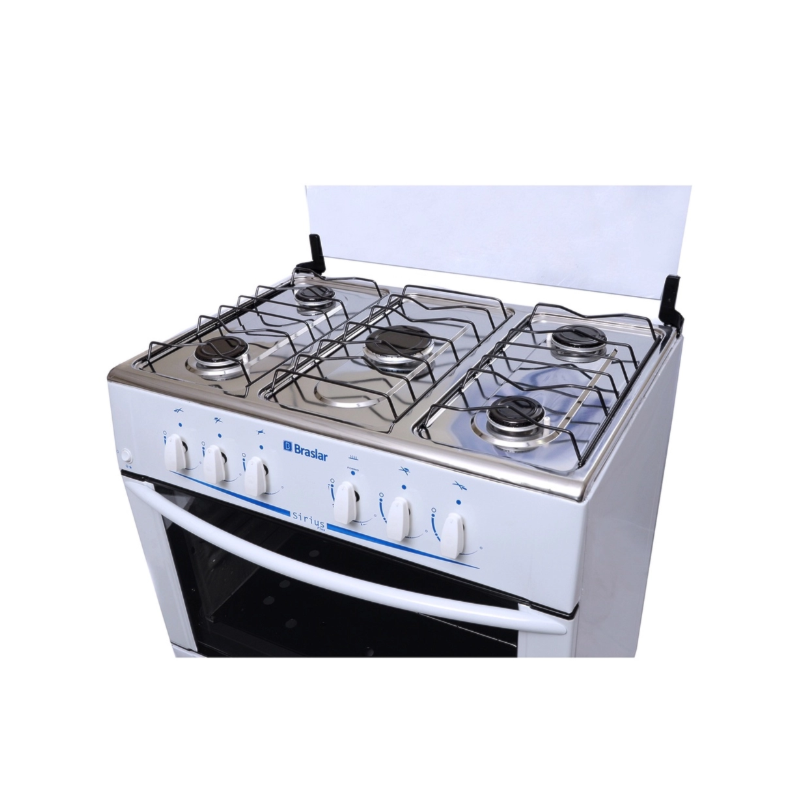 Fogao Braslar com Mesa de Inox Sirius Plus 5 Bocas Branco-2285d61e-7332-4b3c-b83a-71c8faac2d4a