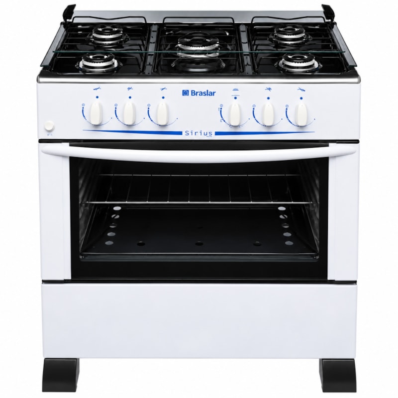 Fogão Braslar Sirius Plus 5 Bocas Branco Mesa Inox Acendimento Automático Bivolt-7ebb1632-bbd1-4f53-83d2-35c3fae72937