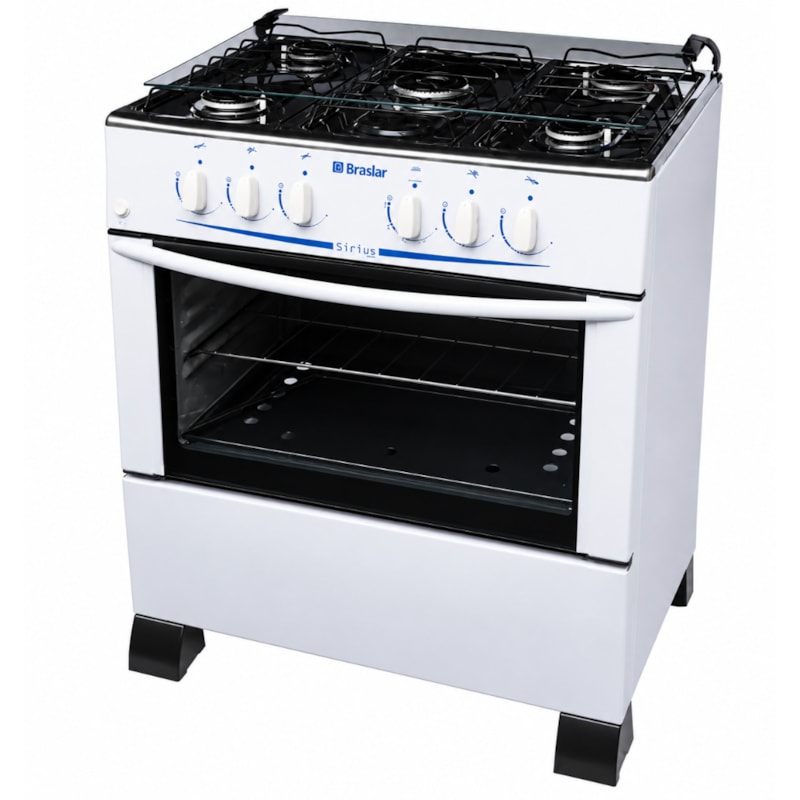 Fogão Braslar Sirius Plus 5 Bocas Branco Mesa Inox Acendimento Automático Bivolt-abd793d9-17e8-4c6a-bdbb-479305bf30ae