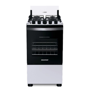 Fogao Brastemp com Mesa de Inox 4 Bocas Com Acendimento Automatico 127 220V 50 60HZ Branco