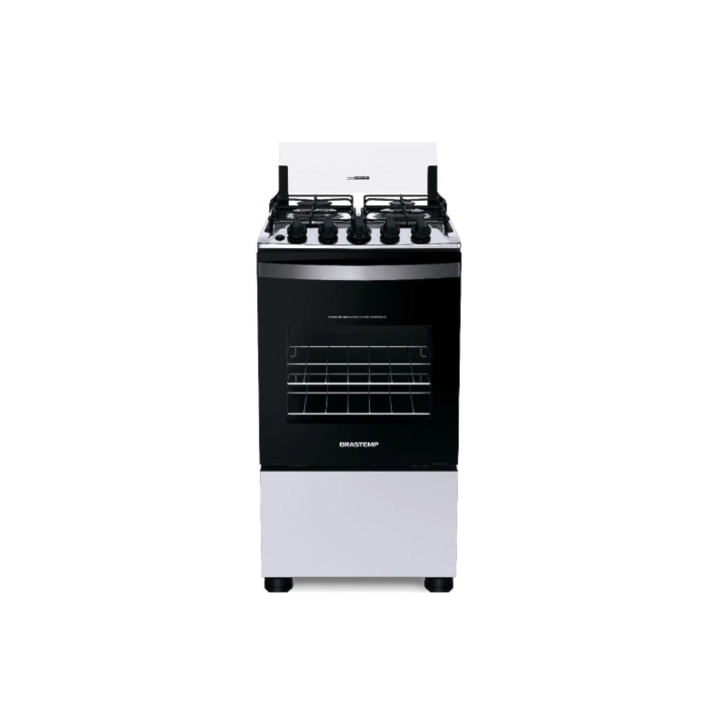 Fogao Brastemp com Mesa de Inox 4 Bocas Com Acendimento Automatico 127 220V 50 60HZ Branco