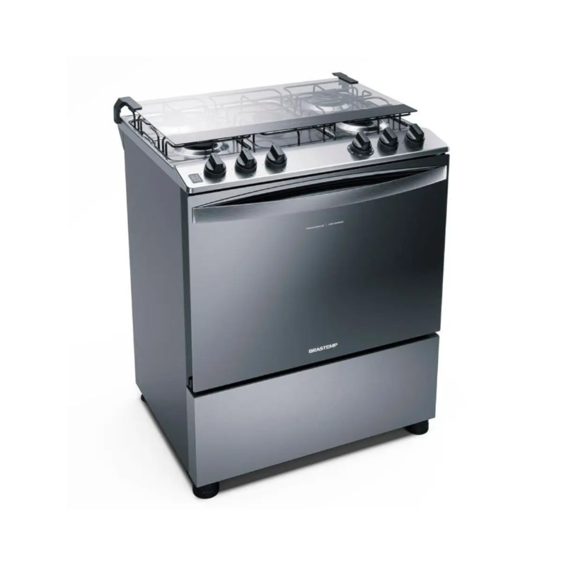 Fogao Brastemp com Mesa de Inox 5 Bocas com Acendimento Automatico 127/220V Inox